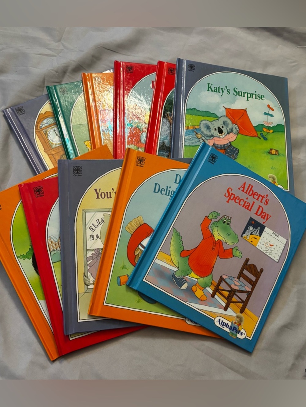 Grolier Alphapets Books Lot 11 Vintage 1991 Letter Alphabet Educational Cute